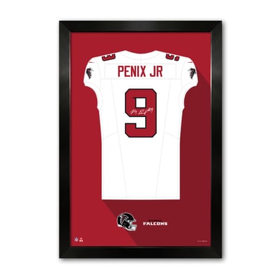 Michael Penix Jr. Atlanta Falcons 27" x 39" Framed Jersey Art Print